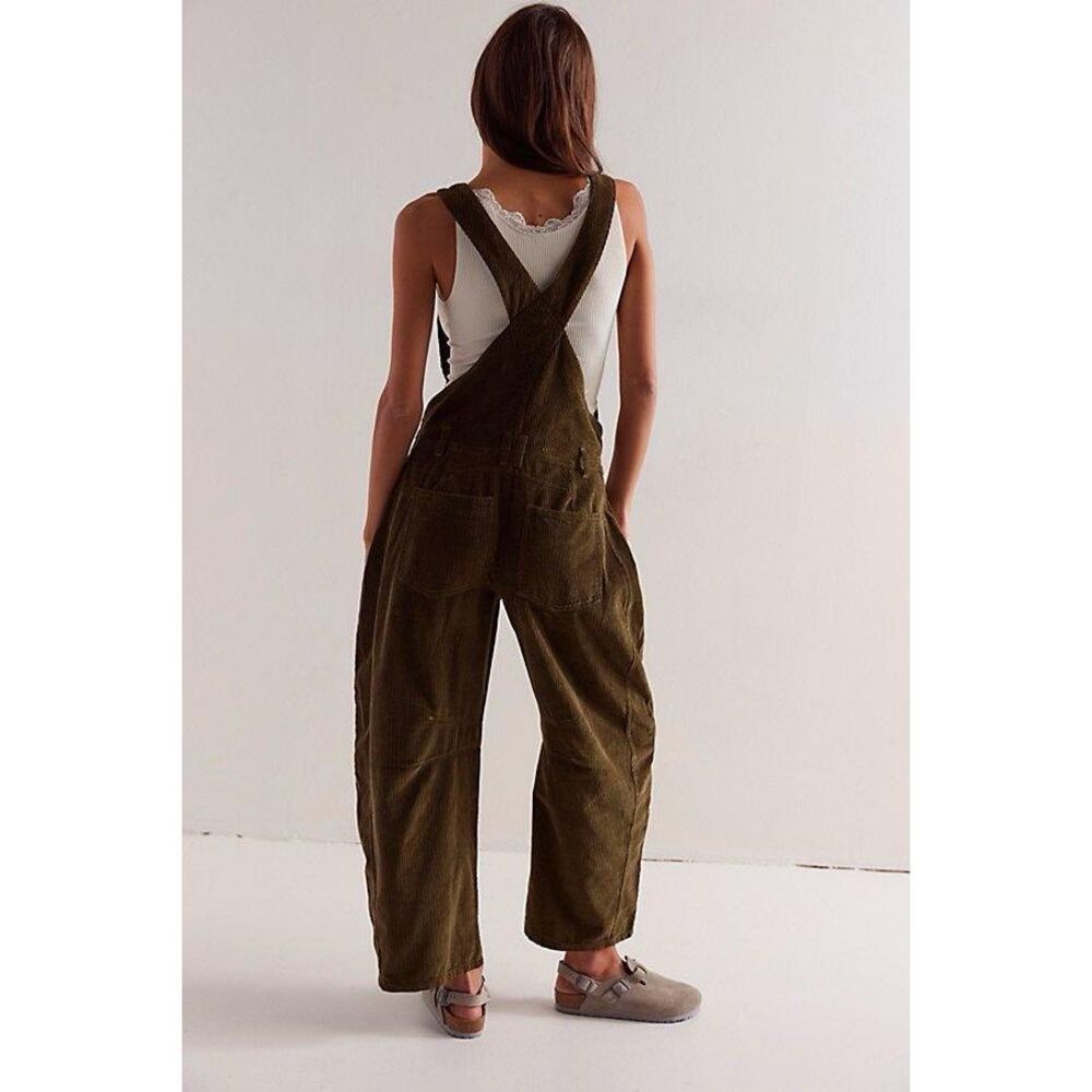 New Free People Good Luck Corduroy Overalls Size XS - Picture 2 of 16